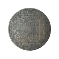 18th century brass calendar medal