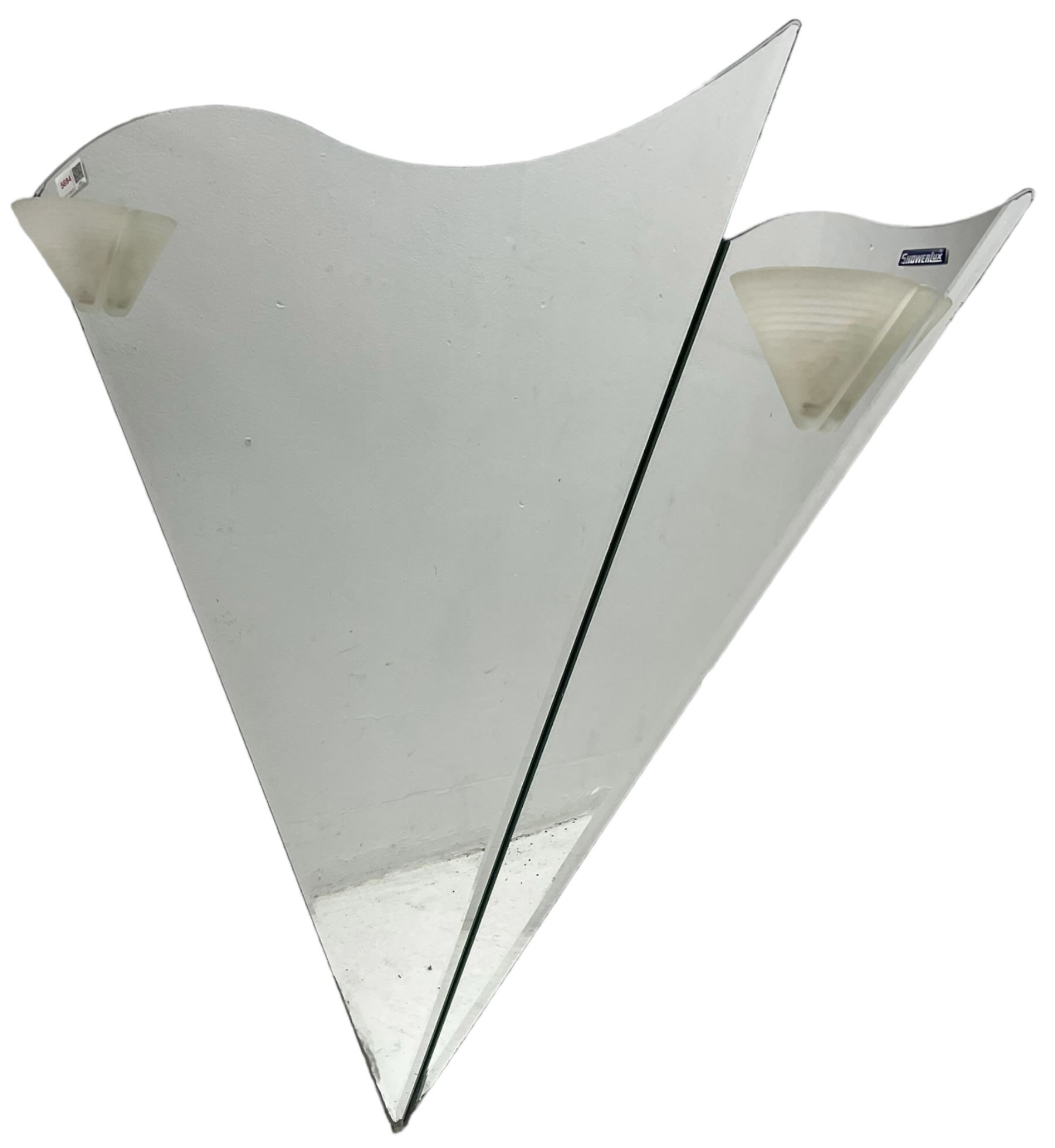 Triangular shaped illuminated wall mirror - Image 2 of 3