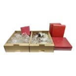 Two boxed sets of Stuart Crystal drinking glasses