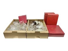 Two boxed sets of Stuart Crystal drinking glasses