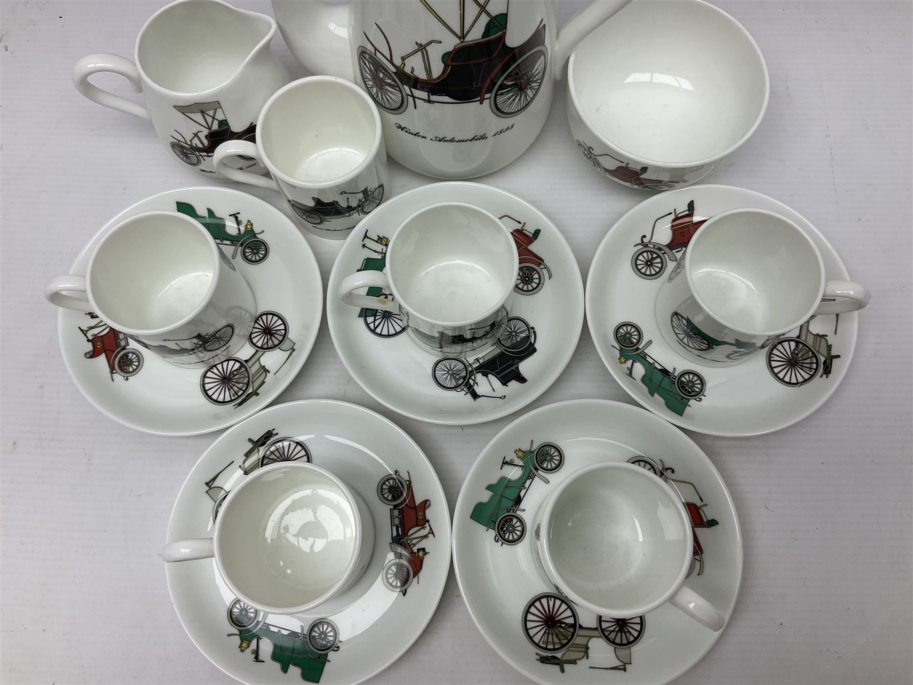 Crown Staffordshire coffee service for six - Image 3 of 6