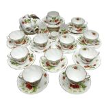 Ringtons and Queen's China Virginia Strawberry pattern teawares