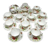 Ringtons and Queen's China Virginia Strawberry pattern teawares