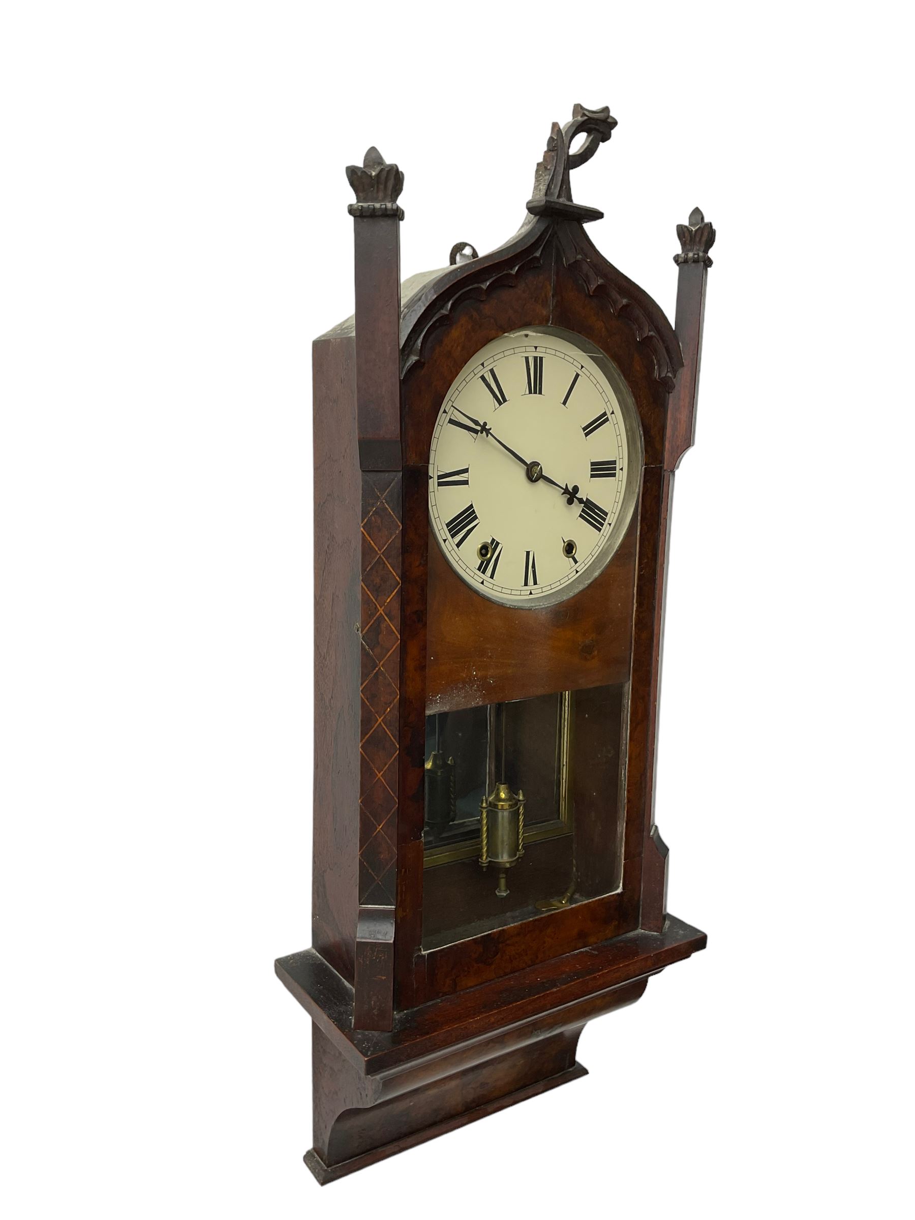 American - late 19th century 8 day wall clock - Image 2 of 3