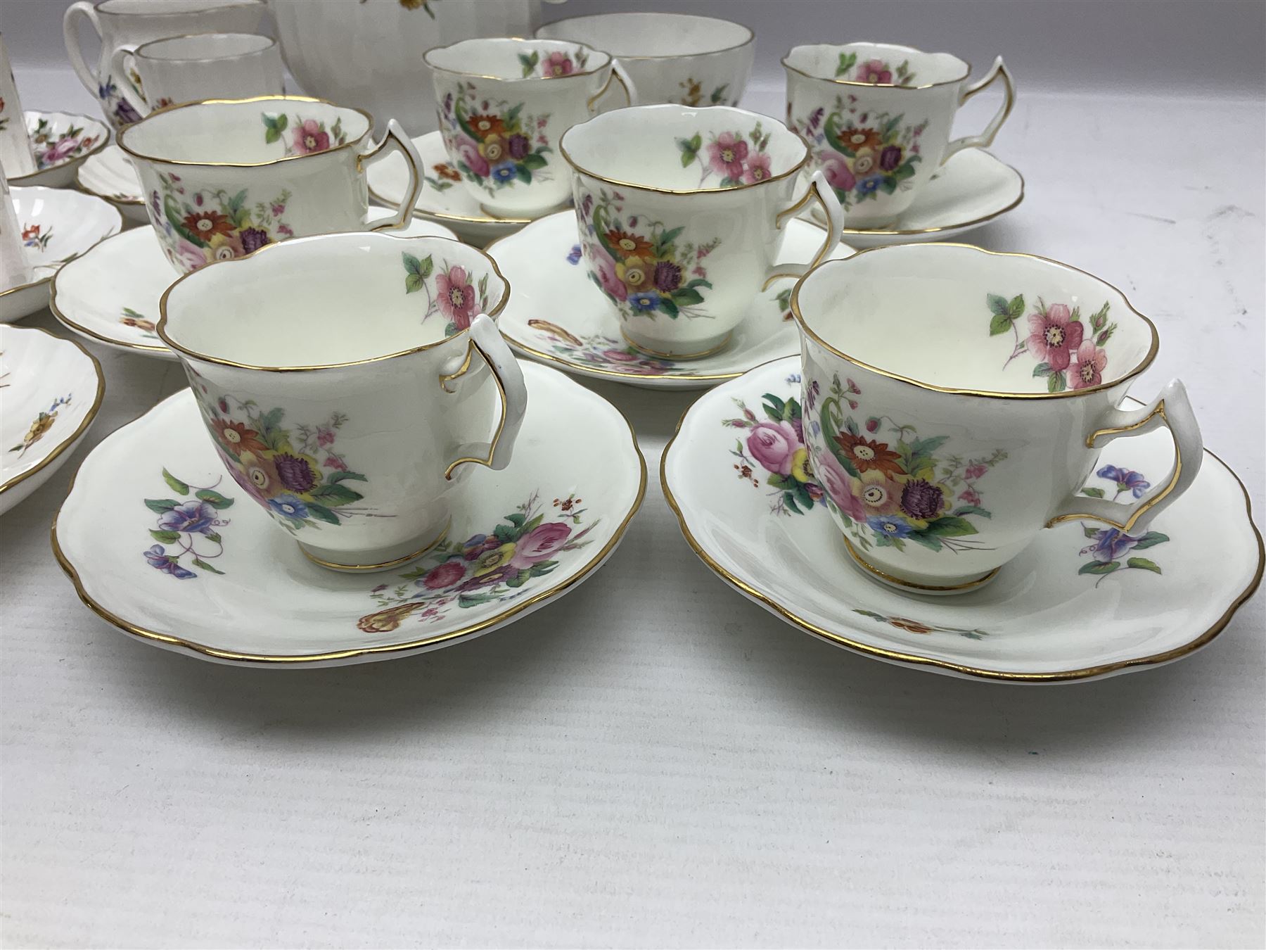 Royal Worcester Roanoke pattern coffee service - Image 2 of 10