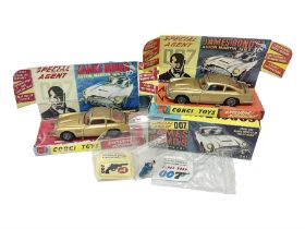 Two playworn Corgi die-cast models no.261 Special Agent 007 James Bond’s Aston Martin D.B.5 from the