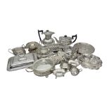 Collection of silver plated items