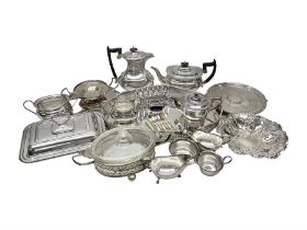 Collection of silver plated items