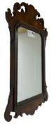 Late 19th to early 20th century Chippendale design mahogany fretwork mirror