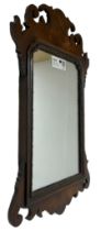 Late 19th to early 20th century Chippendale design mahogany fretwork mirror