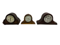 Three mid 20th century mantle clocks