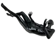 Full-body female mannequin in black finish