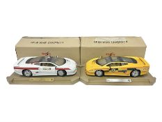 Two Maisto 1:12 scale Jaguar XJ220 scale cars comprising 1992 ‘Concept Car’ West Midlands Police car