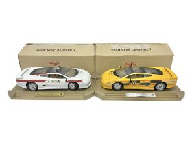 Two Maisto 1:12 scale Jaguar XJ220 scale cars comprising 1992 ‘Concept Car’ West Midlands Police car