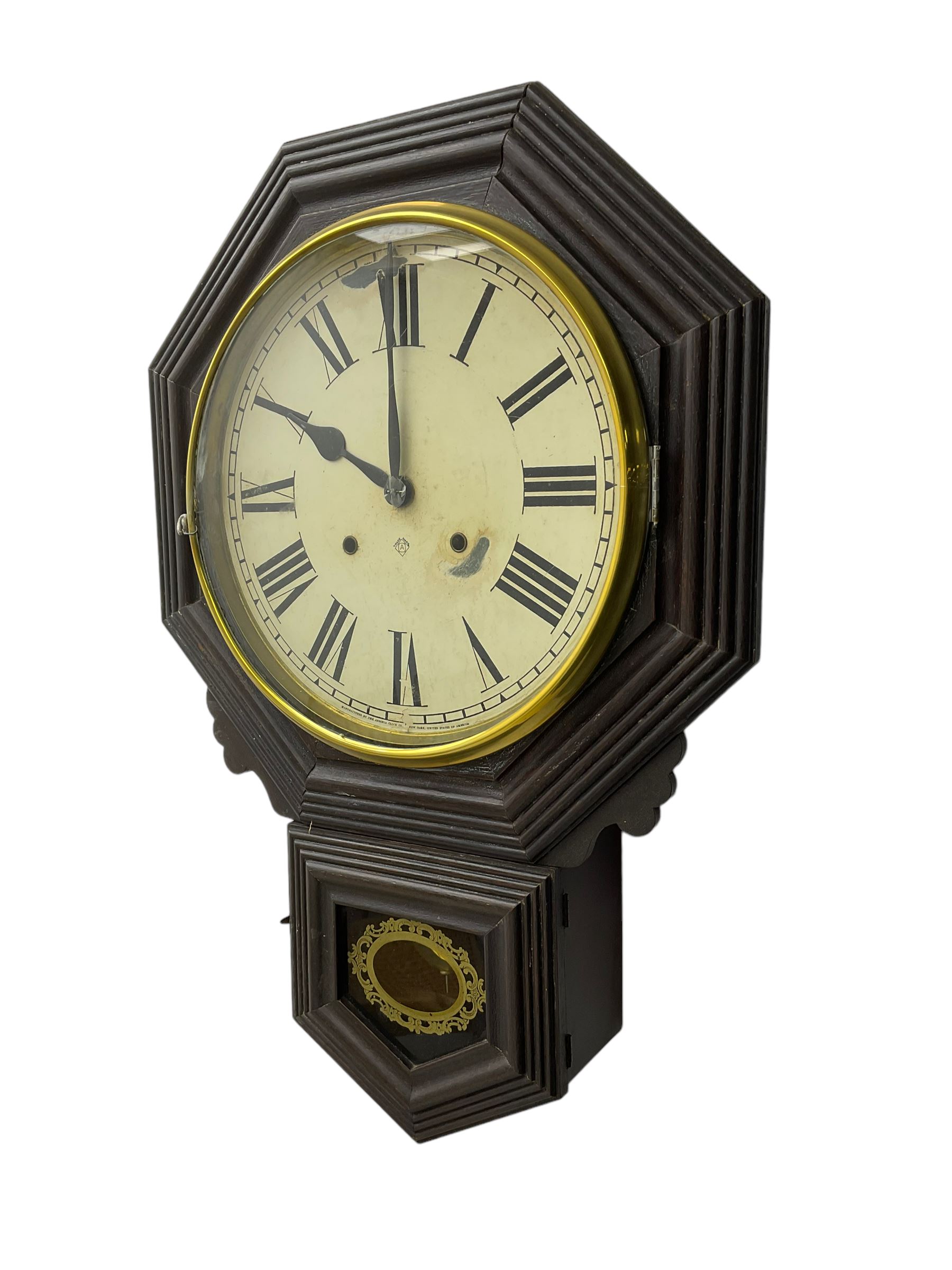 Small American drop dial wall clock - Image 3 of 3