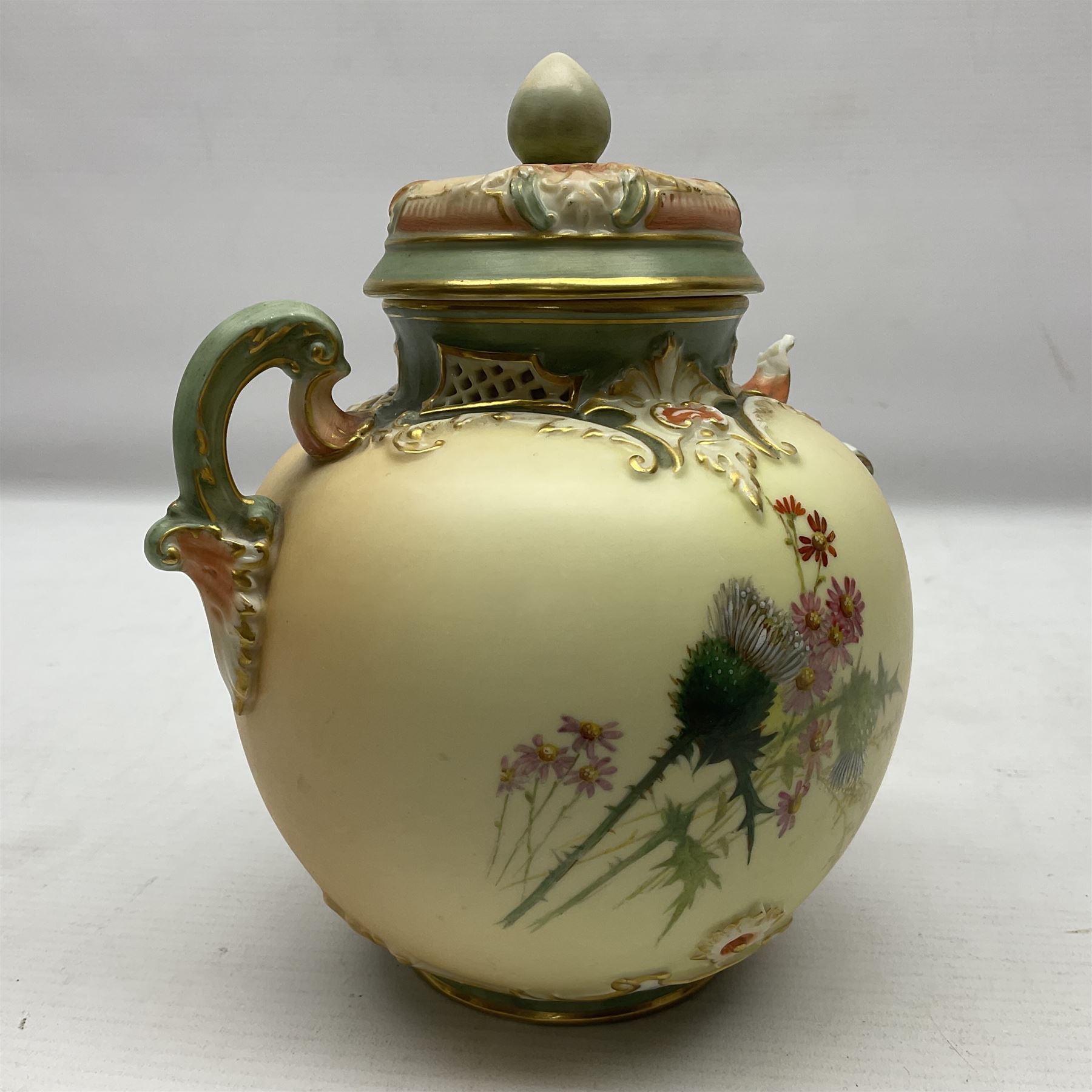 Royal Worcester blush ivory jar and cover - Image 4 of 7