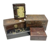 Collection of five wooden boxes