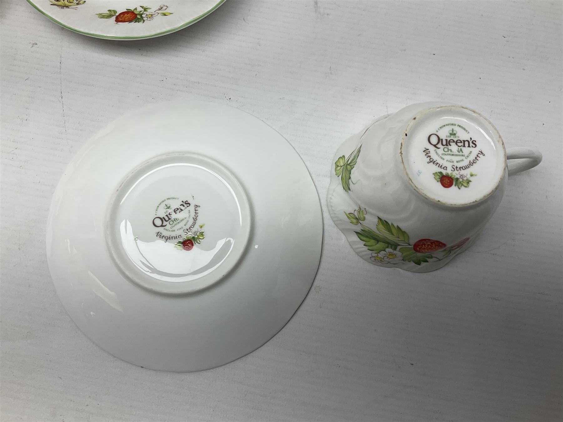 Ringtons and Queen's China Virginia Strawberry pattern teawares - Image 8 of 8