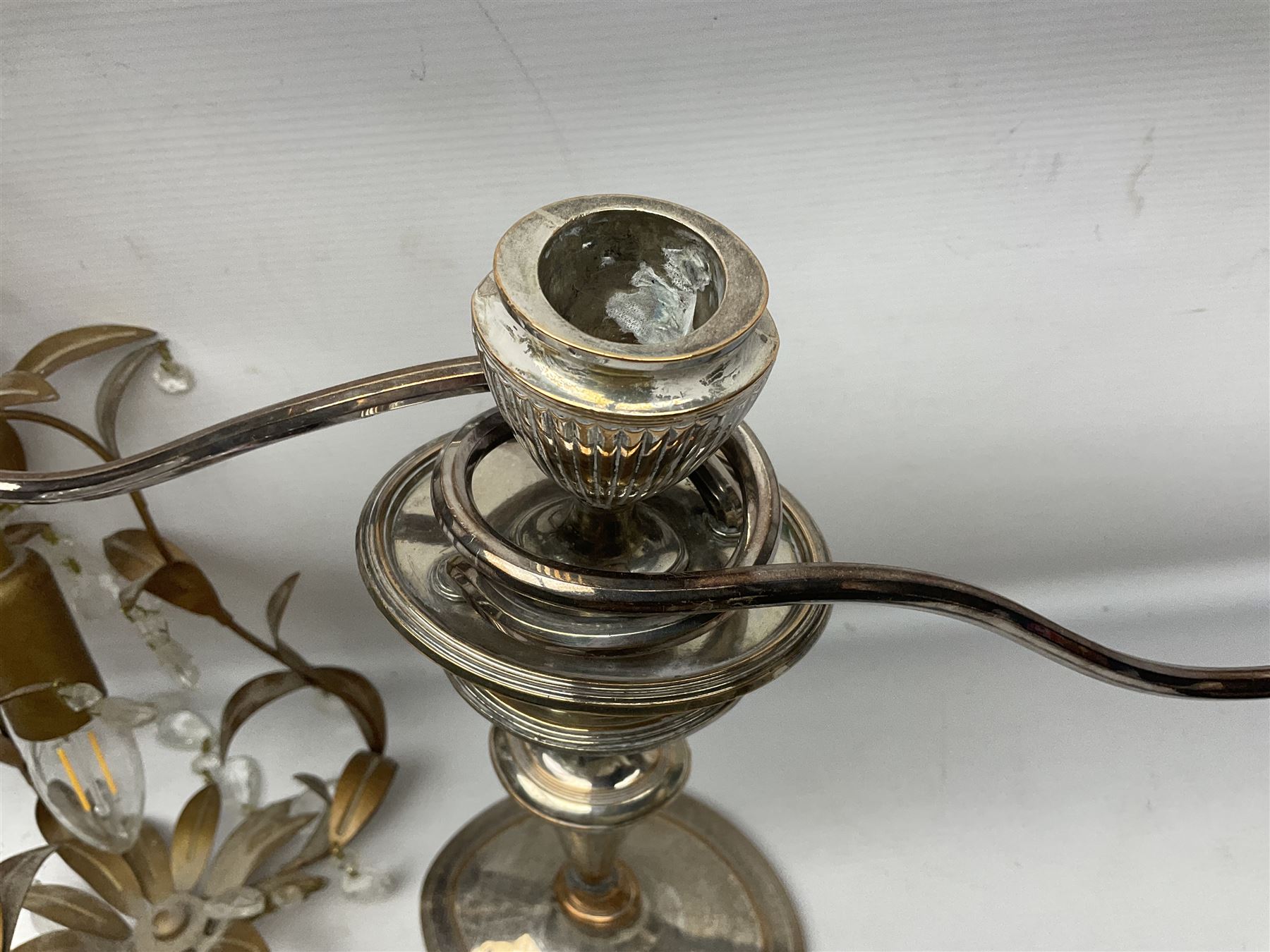 Two silver plate candelabras - Image 9 of 16