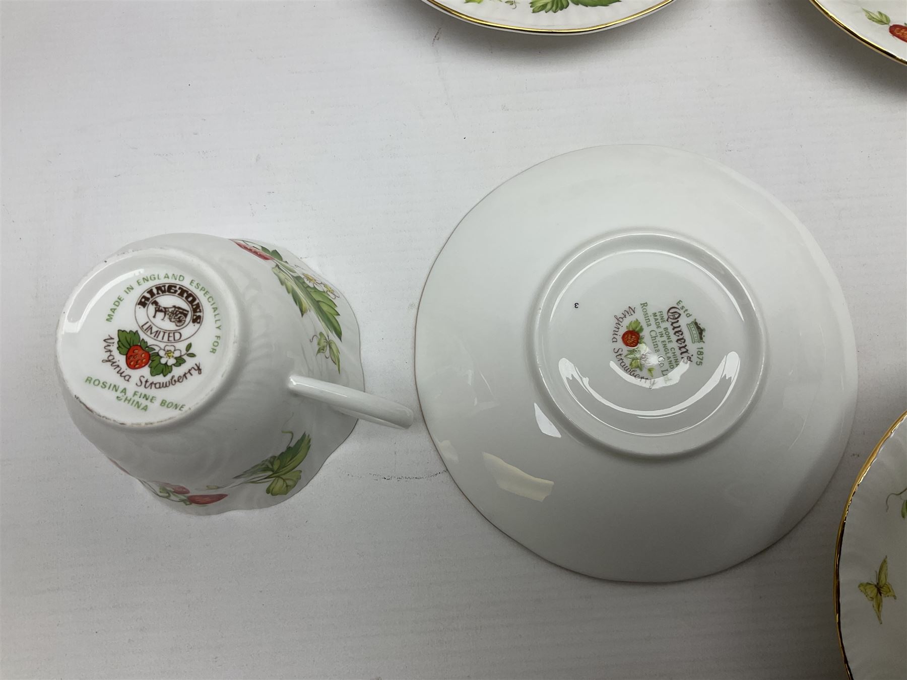 Ringtons and Queen's China Virginia Strawberry pattern teawares - Image 7 of 8