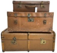 Collection of three 20th century travelling trunks