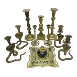 Brass inkstand