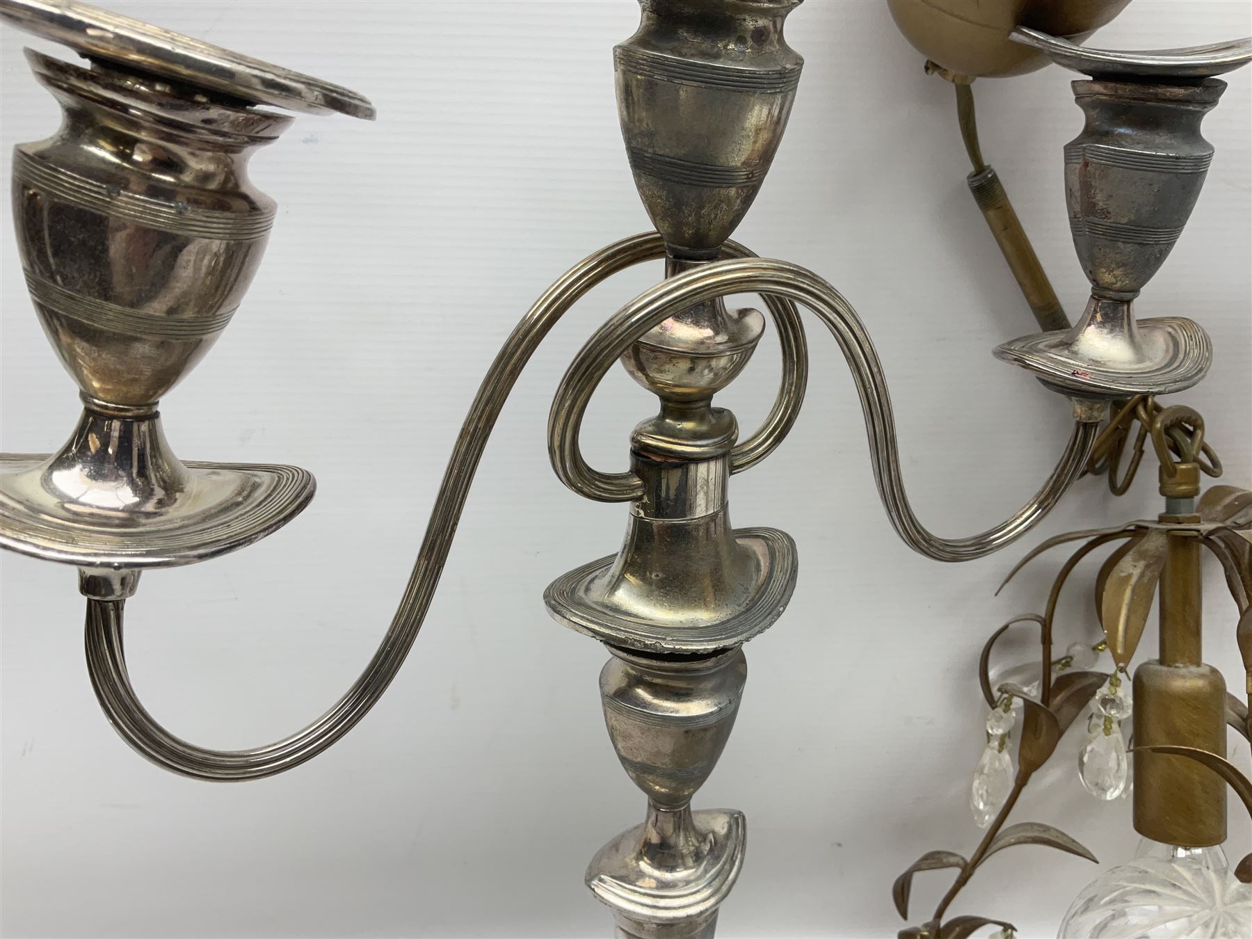 Two silver plate candelabras - Image 6 of 16