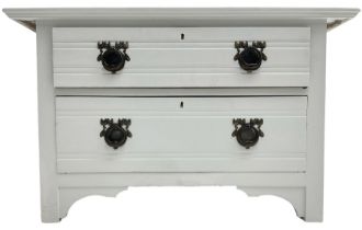 Early 20th century white painted small straight-front chest