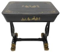 Early 19th century Chinoiserie work or sewing table