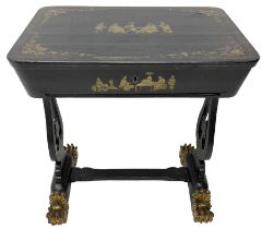 Early 19th century Chinoiserie work or sewing table