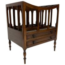 Georgian design mahogany four-division Canterbury