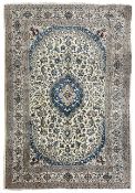 Persian Nain ivory ground carpet