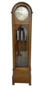 German - 1930s 8-day chiming longcase clock in an oak case