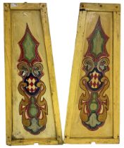 Two early 20th century fairground 'Chair-O-Plane' panels