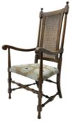 Early 20th century beech framed armchair