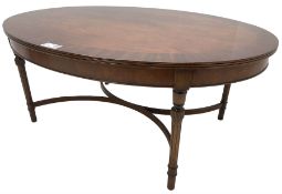 Mahogany oval coffee table (115cm x 86cm