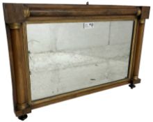 Early 19th century rosewood overmantel mirror