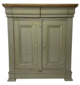 Painted oak side cabinet