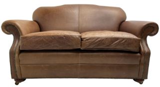 Traditional shape two-seat sofa