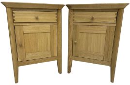John Lewis - pair of oak bedside cabinets