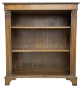 Georgian design walnut open bookcase