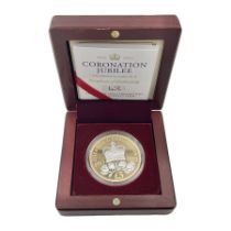 Queen Elizabeth II Bailiwick of Jersey 2013 'Coronation Jubilee' gold proof five pound coin