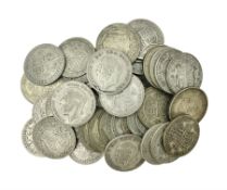 Approximately 580 grams of Great British pre 1947 silver half crown coins