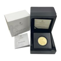 Queen Elizabeth II St Helena 2021 one ounce fine gold proof five pound 'Napoleon's Angel' coin