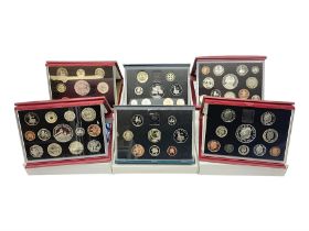 Six The Royal Mint United Kingdom proof coin collections