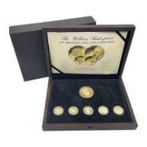 Queen Elizabeth II Bailiwick of Jersey 2014 'The William Shakespeare 450th Birthday Gold 6 Coin Set'