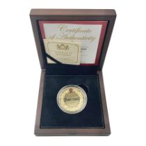 'HRH Prince George of Cambridge The Royal Baby' gold commemorative medallion