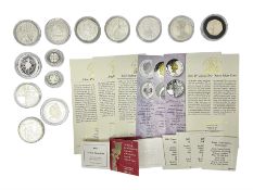 Thirteen silver coins