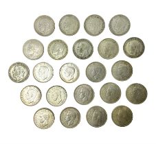 Approximately 260 grams of Great British pre 1947 silver two shillings coins