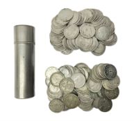 Approximately 90 grams of Great British pre 1920 and approximately 80 grams of pre 1947 silver three